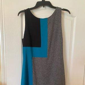 White House Black Market Colorblock Dress- Size 8